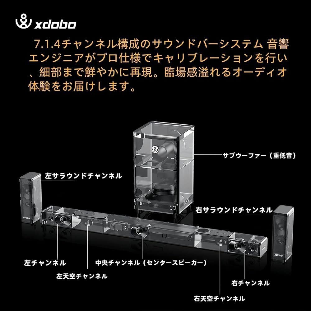 Amazon.co.jp: XDOBO Dolby Atmos 7.1.4 アップファイアリング