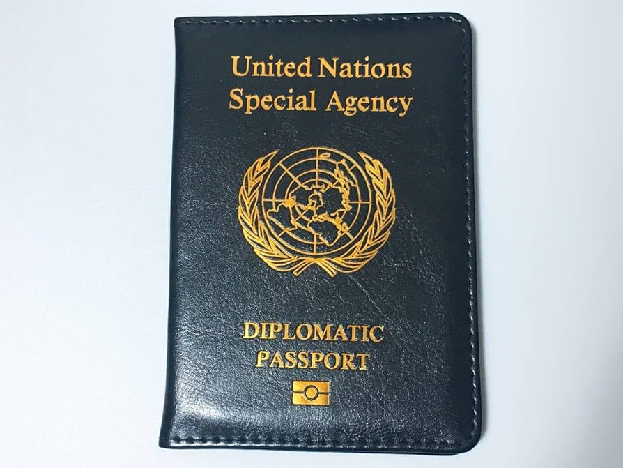 Amazon.co.jp: UN 国際連合 国連外交官用 パスポートカバー ほぼ世界
