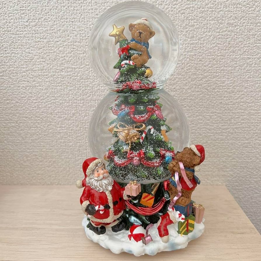 オルゴール クリスマスツリー型置物 サンタクロース付き Amazon