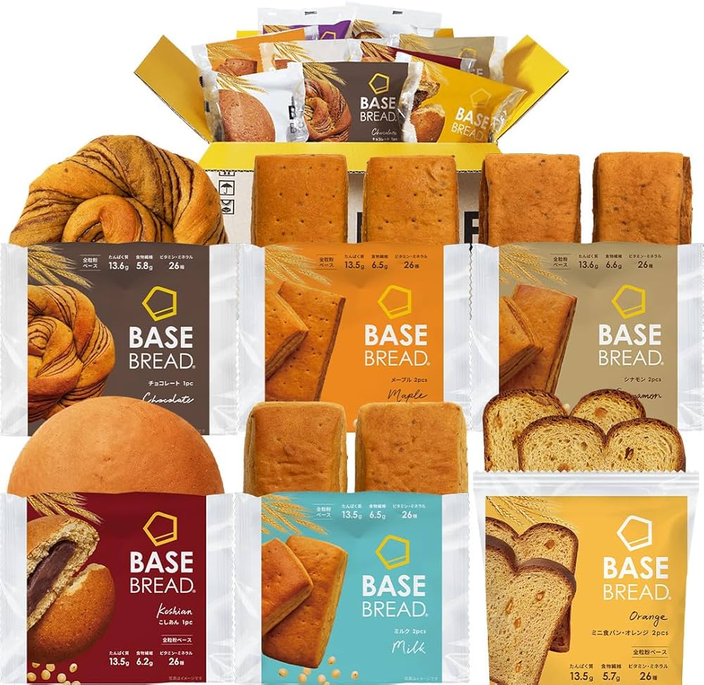 Amazon | 【腹持ち・ボリューム◎】ベースブレッド 6種 6袋 パン