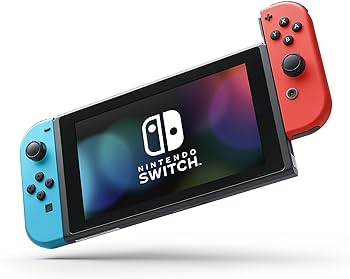 Amazon.com: Nintendo Switch w/Neon Blue & Neon Red Joy-Con + Mario