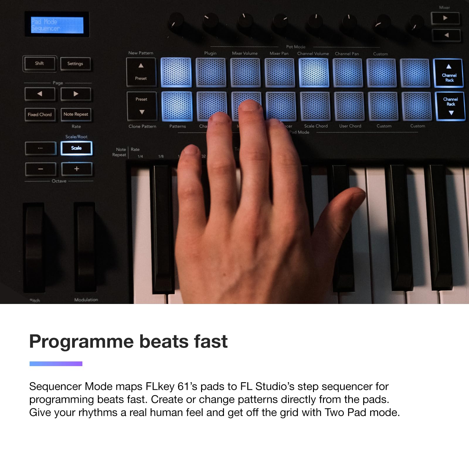 Amazon | novation ノベーション FLkey 61 USB MIDIキーボード 61鍵盤