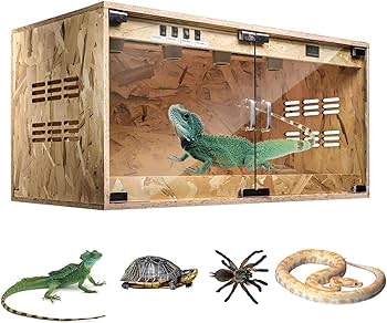 Amazon | 爬虫類 ケージ レオパ ケージ 60x40x40cm 木製飼育ケージ