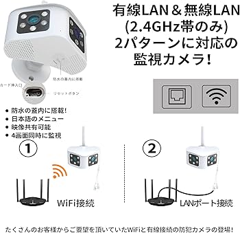 Amazon.co.jp: RIUQIMO 防犯カメラ 屋外 ワイヤレス 4K/660万 wifi