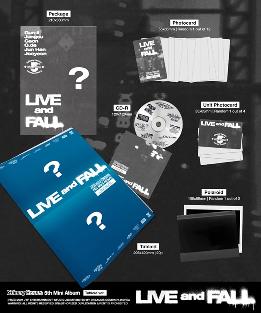 Amazon.com: Xdinary Heroes LIVE and FALL 5th Mini Album (Tabloid