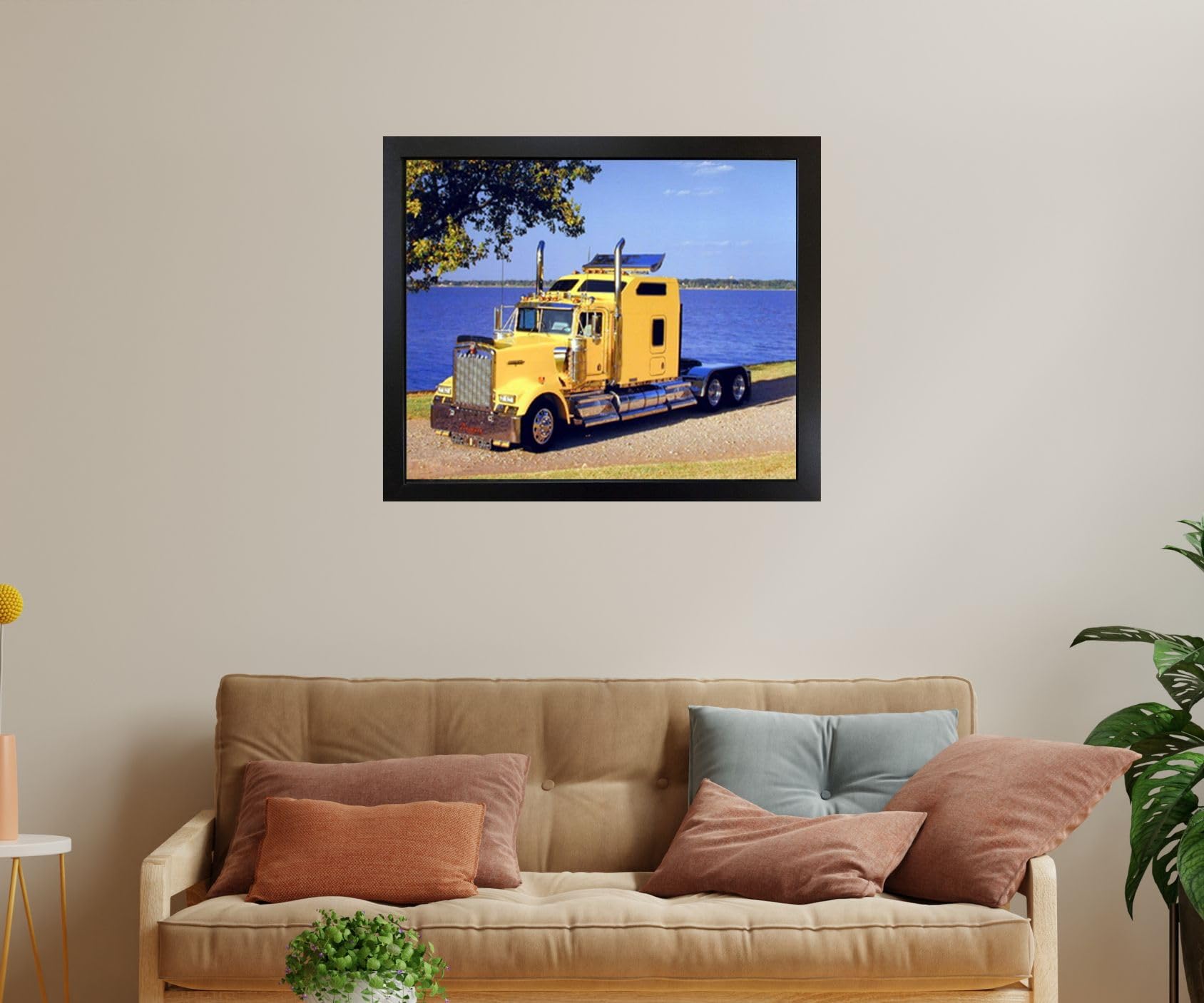 Amazon.com: Impact Posters Gallery Yellow Kenworth Semi Big Rig