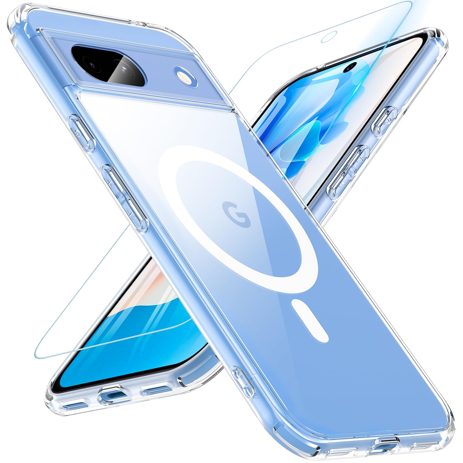 Amazon.co.jp: BESINPO Google Pixel 8a ケース 【ガラスフィルム付き