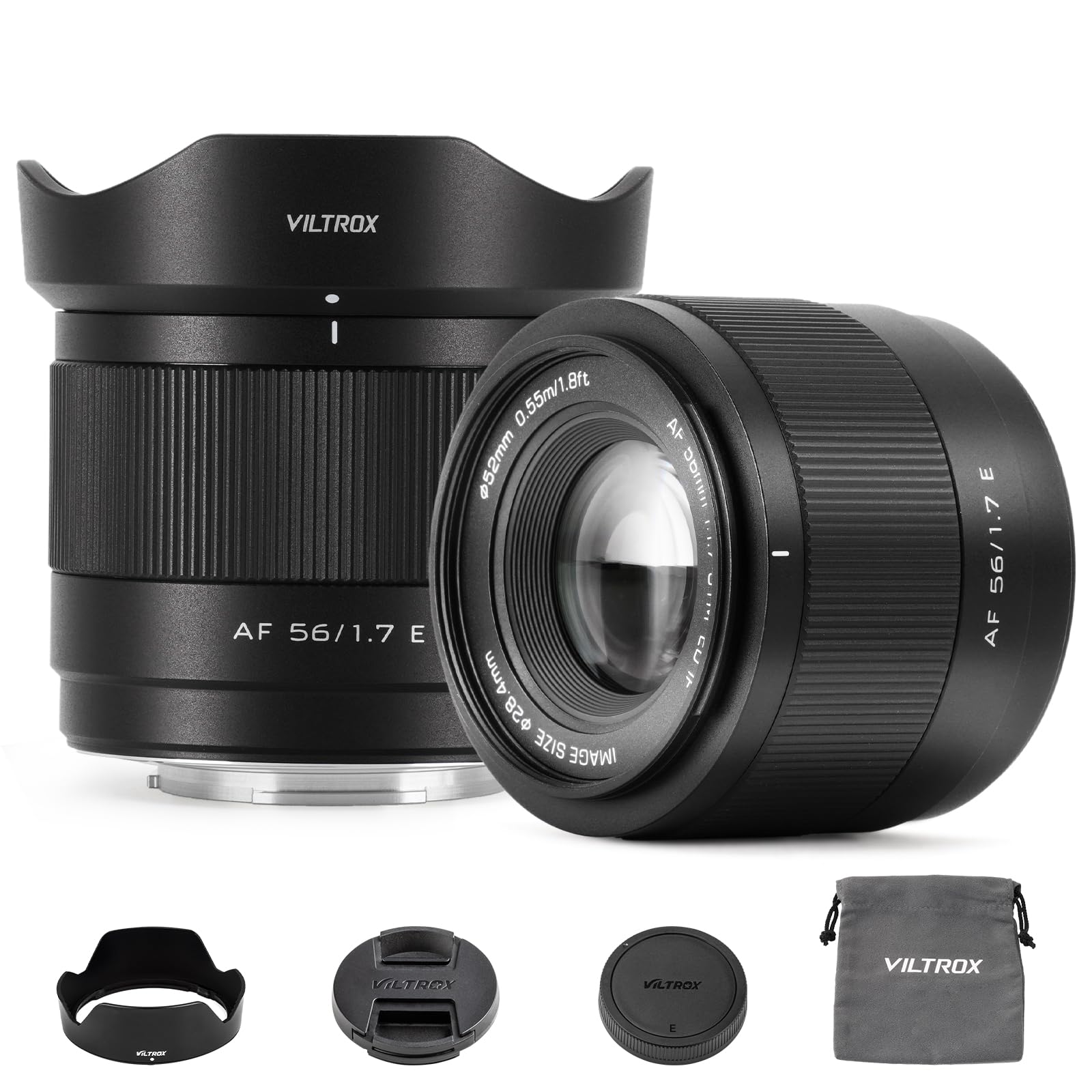 Amazon.com : VILTROX 56mm F1.7 SLR Camera Lens E-Mount AF APS-C