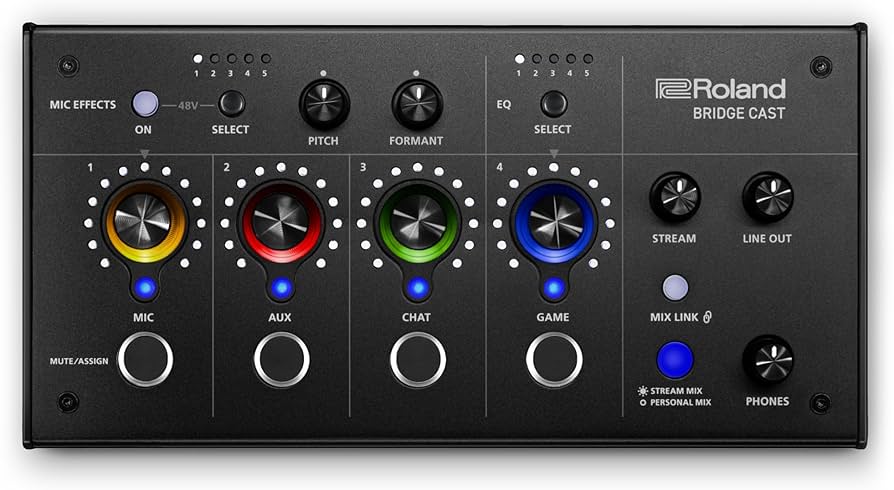 Amazon.com: Roland BRIDGE CAST Dual Bus Gaming Mixer in Black