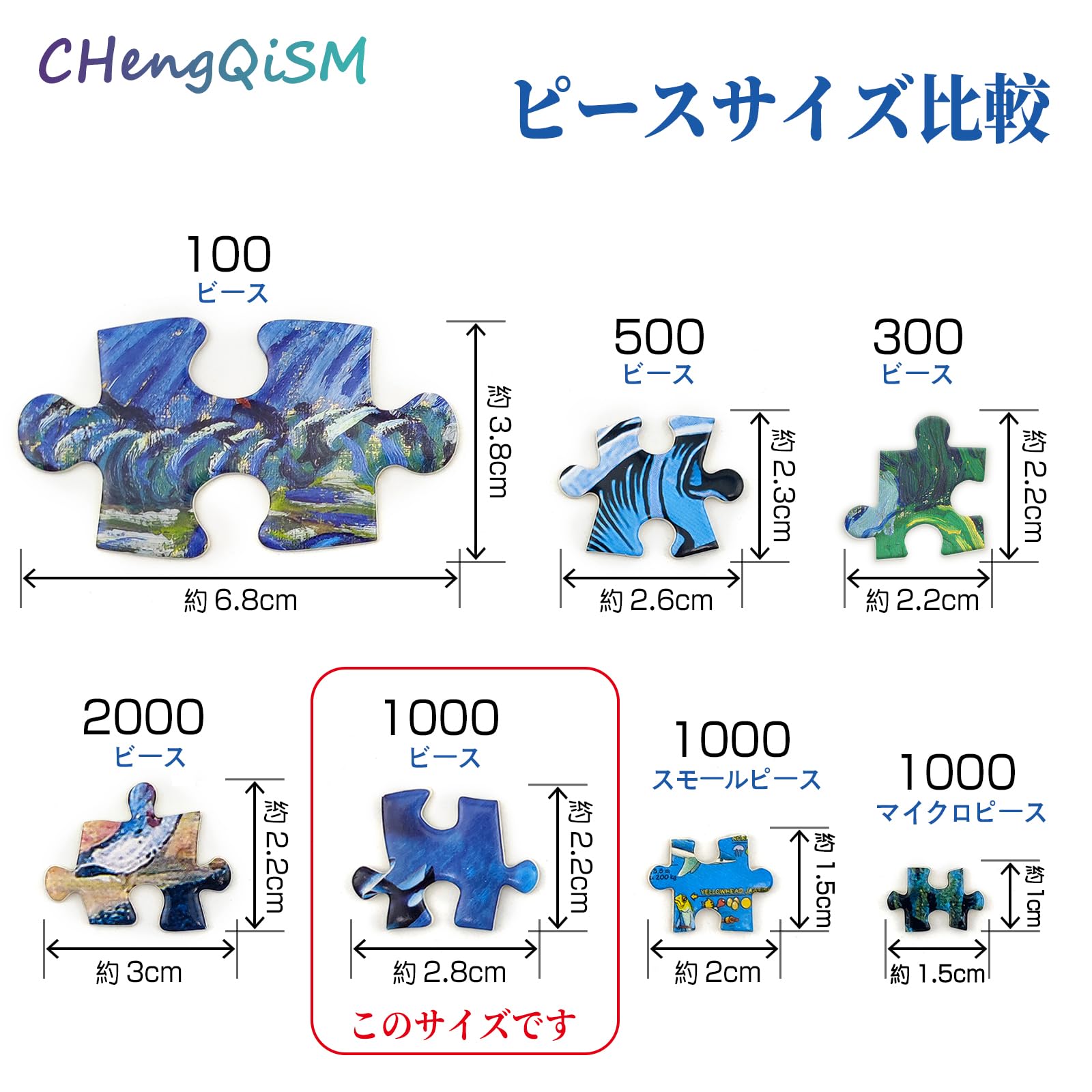 Amazon | CHengQiSM 1000ピース ジグソーパズル ゴッホ·ローヌ川の