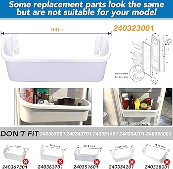 Amazon.com: 2 pack 240323001 Refrigerator Door Bin Side Shelf