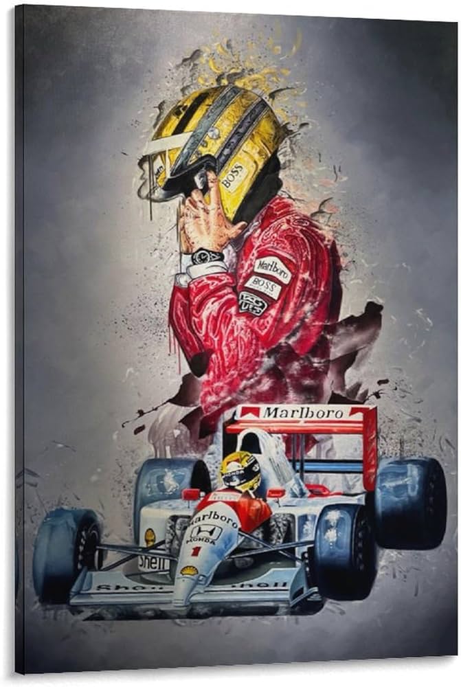 Amazon.co.jp: アイルトン・セナ 絵画 ポスター 印刷 ウォールアート