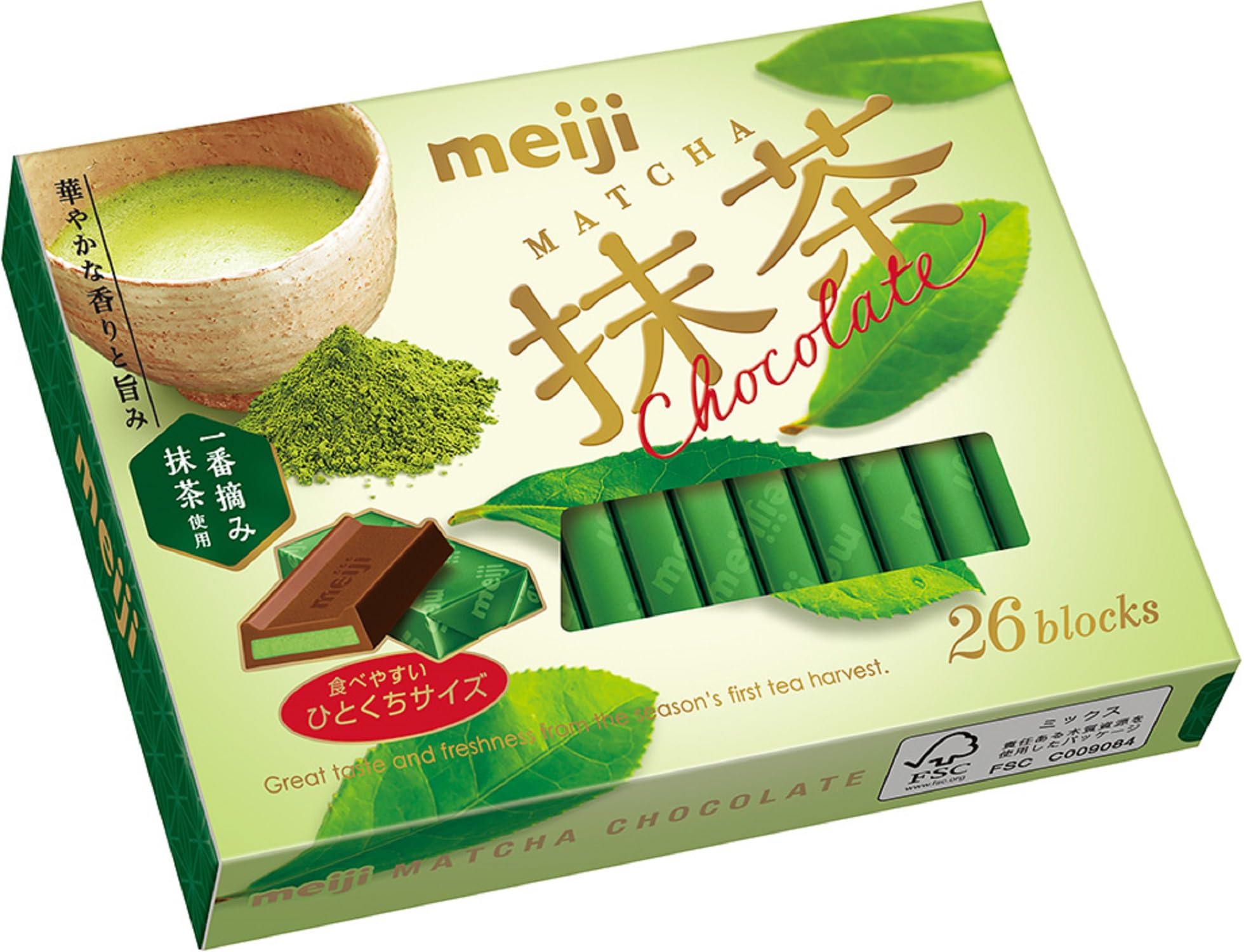 Amazon.co.jp: 明治 抹茶チョコレートBOX 26枚 ×6箱 : 食品・飲料・お酒