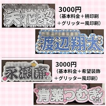 Amazon.co.jp: プリント オーダー 連結うちわ文字 文字パネル 応援
