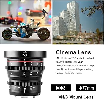 Amazon | Meike 12 mm T 2.2大口径マニュアル映画シネマレンズマイクロ
