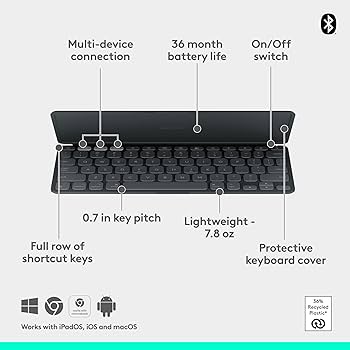 Amazon.com: Logitech Keys-to-GO 2 Portable Wireless Keyboard with