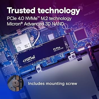 Amazon | Crucial P3 Plus 2To M.2 PCIe Gen4 NVMe SSD interne