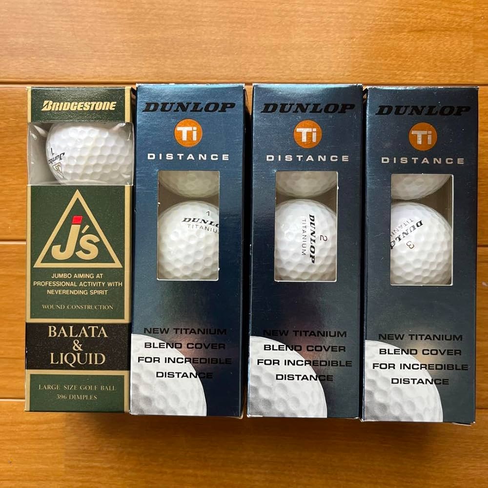 Amazon.co.jp: ゴルフボールジャンボ尾崎J's、DUNLOP titanium