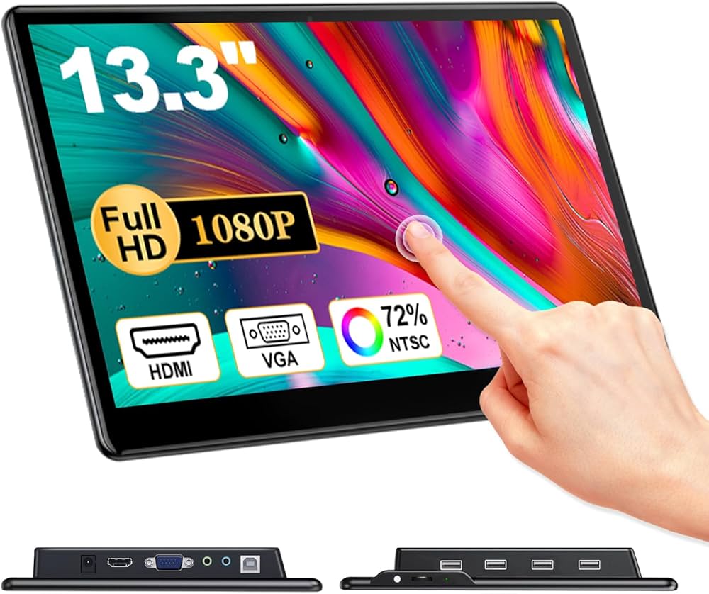 Amazon.co.jp: Mayfee! ポータブル タッチ モニター 13.3 インチ、FHD