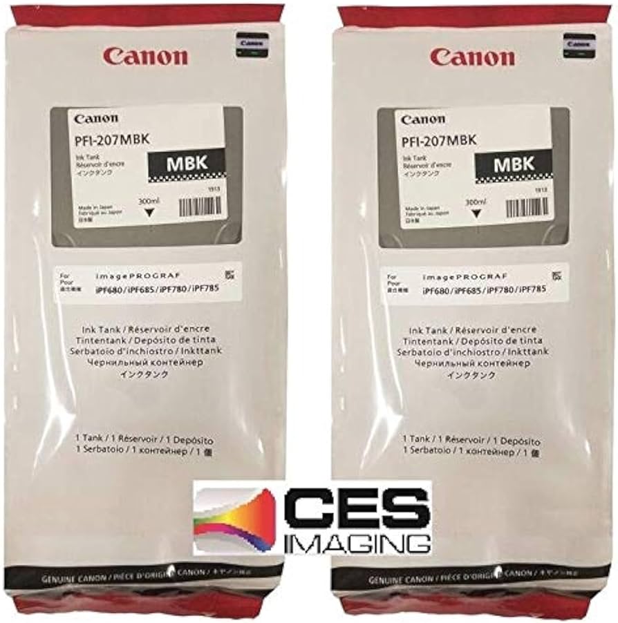 Amazon.co.jp: Canon 2 - Pack pfi-207mbk 300 ml????????????????by