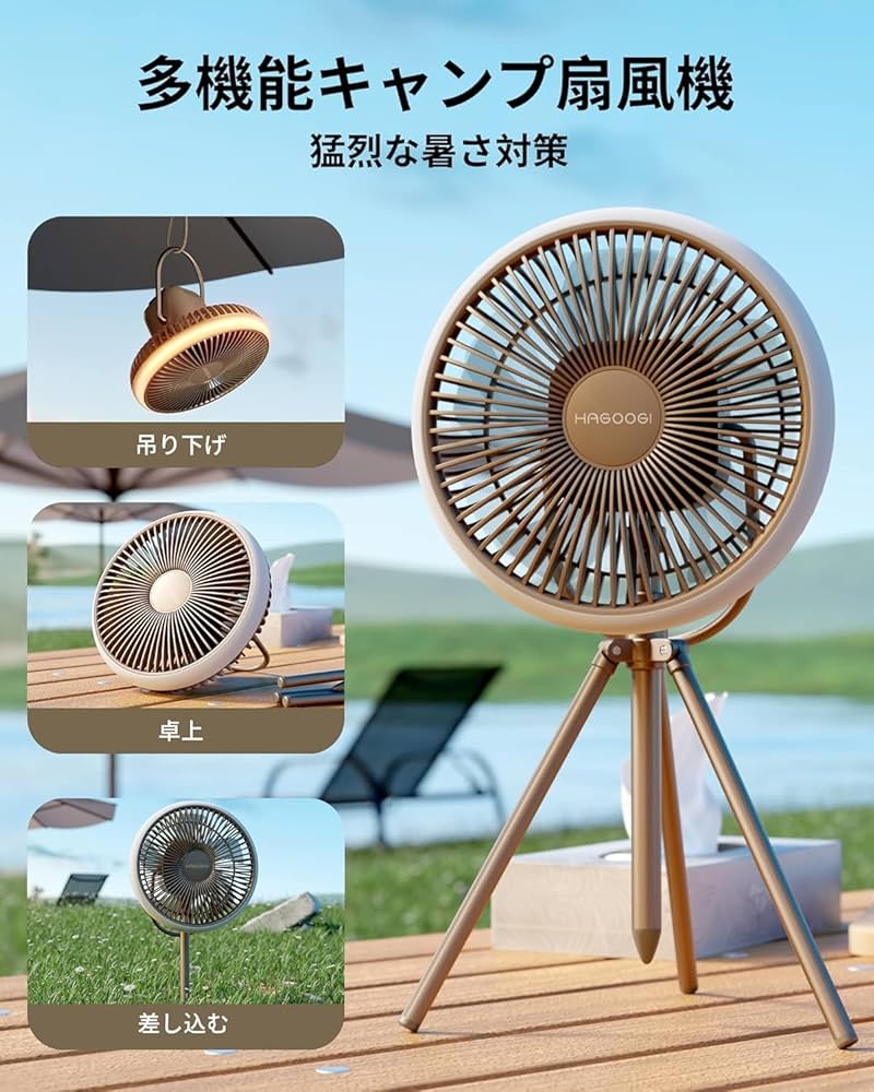 Amazon.co.jp: 【超音波方式で蚊を撃退】 HAGOOGI キャンプ 扇風機
