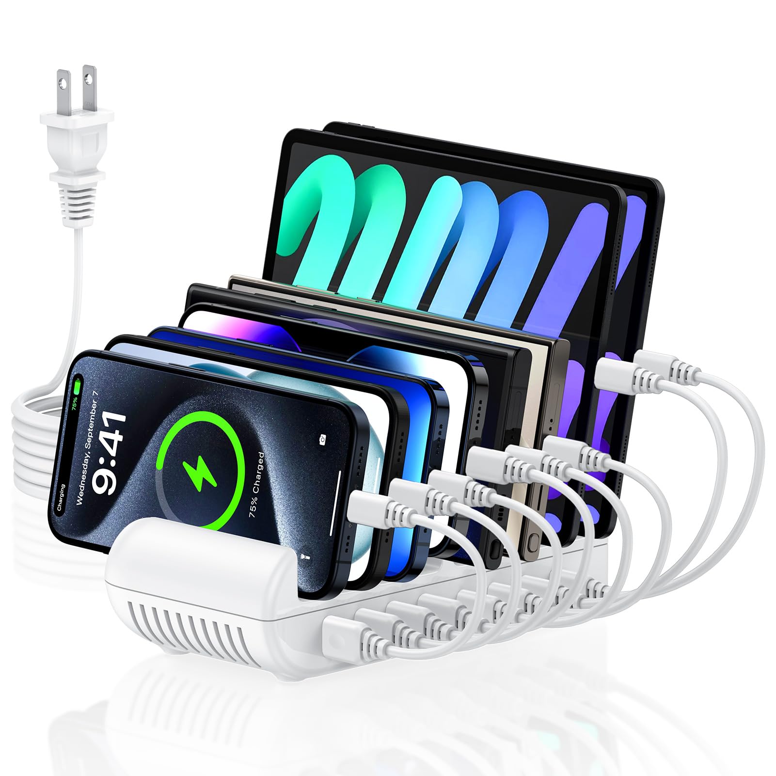 Amazon.co.jp: USB充電ステーション 8ポート 65W 【4*PD&4*USB A】卓上