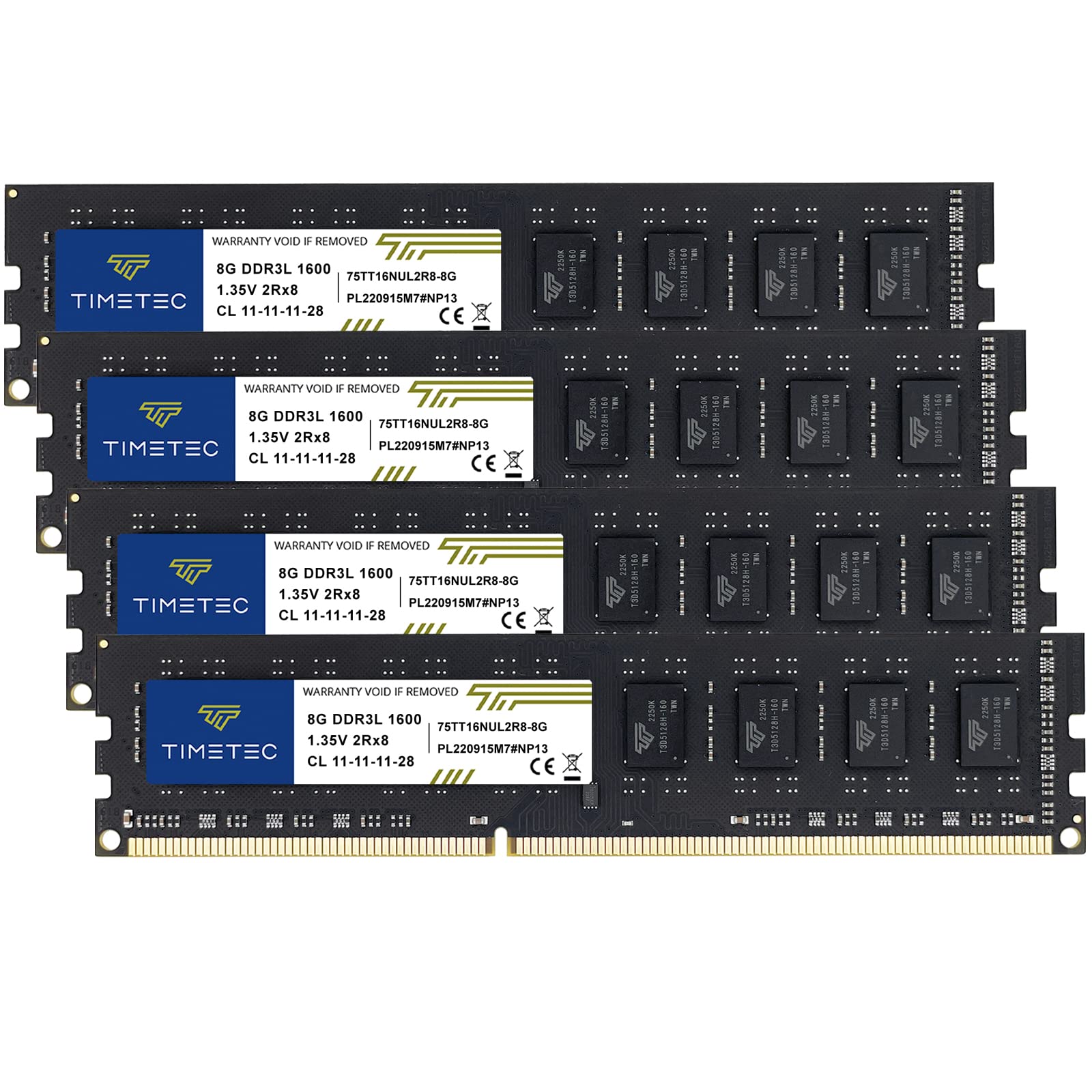 Timetec 32GB KIT(4x8GB) DDR3L / DDR3 1600MHz (DDR3L-1600) PC3L