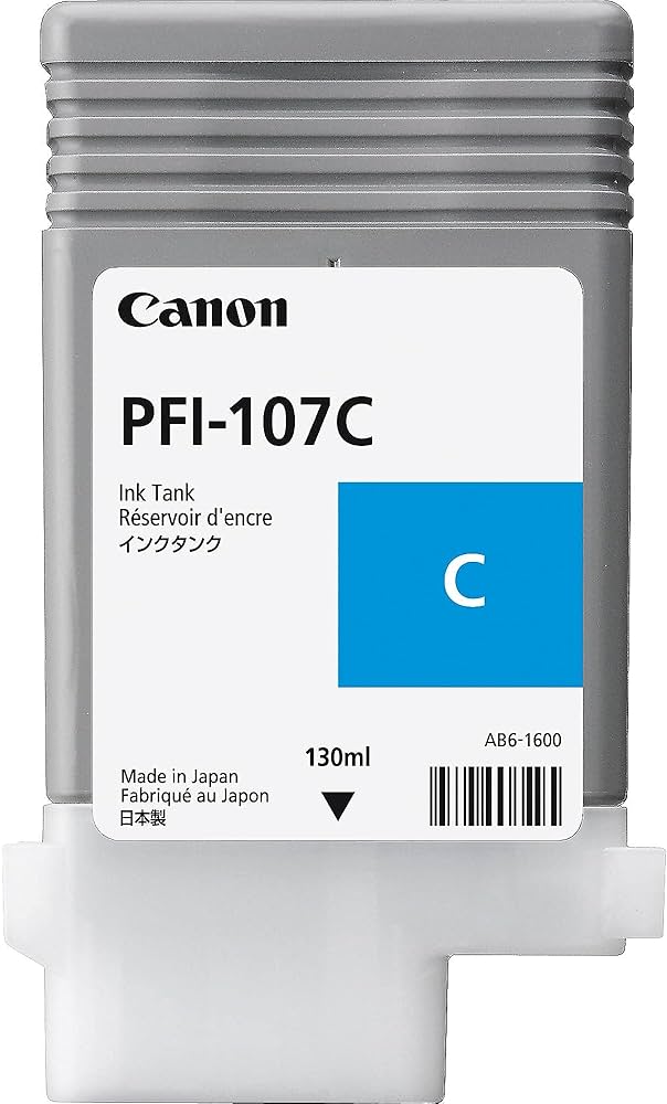 Amazon.com: Canon PFI-107C Ink Tank 130 ml (Cyan) in Retail