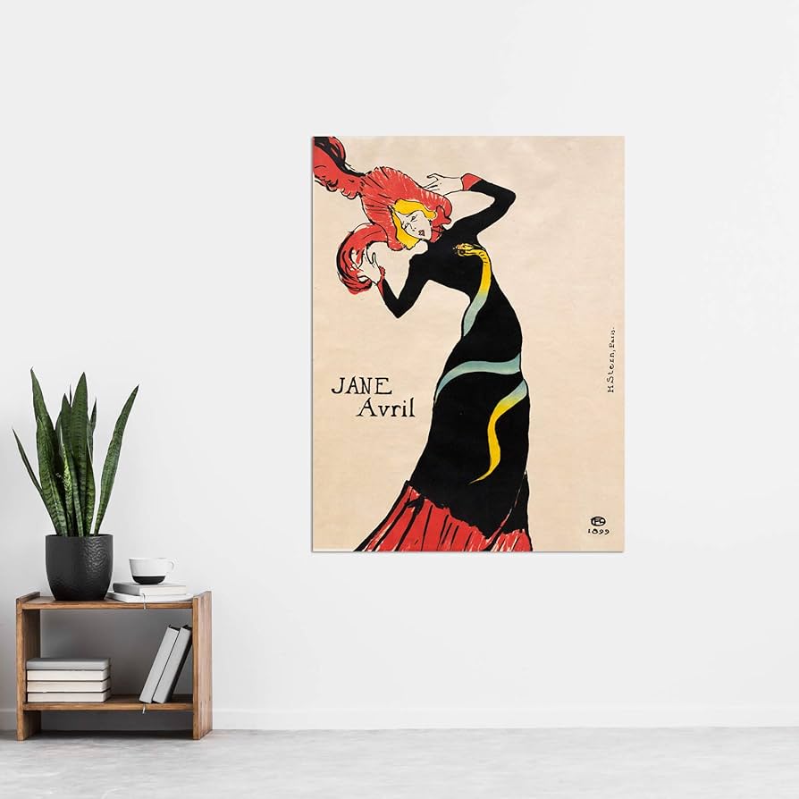 Amazon.co.jp: Toulouse Lautrec Jane Avril 1899 Extra Large XL Wall