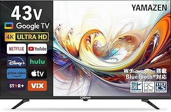 Qriom 43V型 フルハイビジョン液晶テレビ QRT-43W2KRリモコン有Qriom