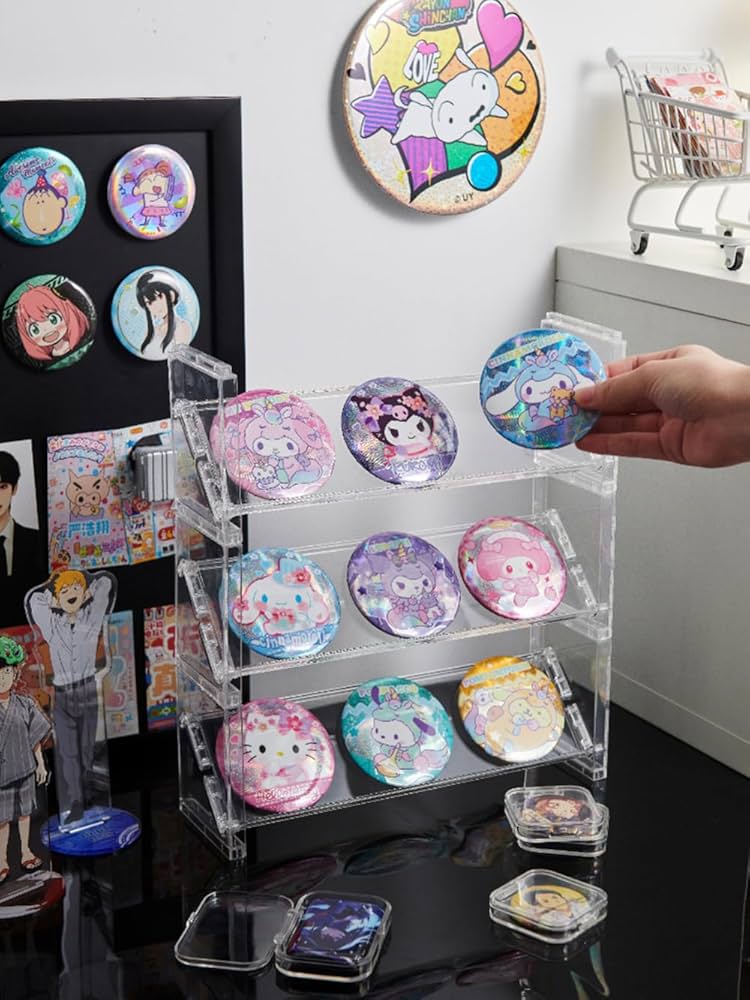 Amazon.co.jp: OTYTY 缶バッジディスプレイスタンド 推し ディスプレイ