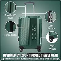 Amazon.com: IZOD Zane 3 Piece Expandable Hardside Luggage Set