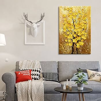 Amazon.co.jp: アートパネル 風水 絵 玄関 油絵 絵画 金運アップお