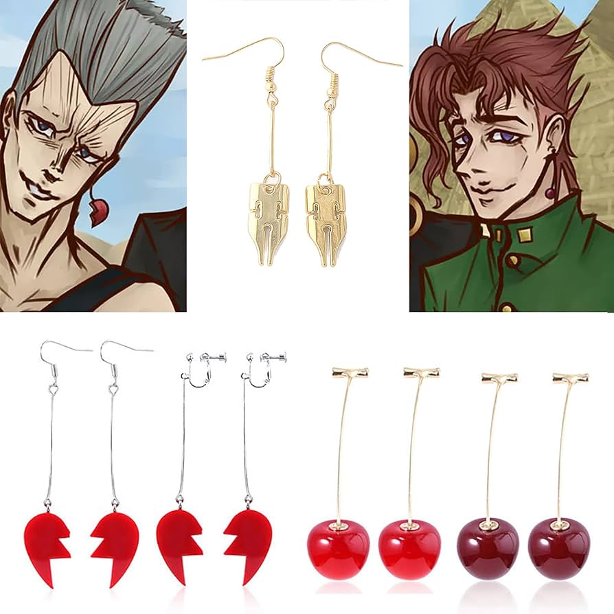 Amazon.co.jp: ジョジョの奇妙な冒険 イヤリング ピアス 花京院典明