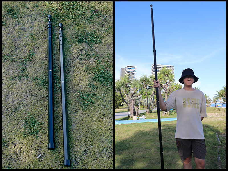 Amazon | GOGlamping 六角伸縮ポール220 タープポール テントポール 多