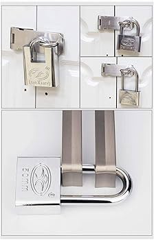 Padlock, Magnum Solid Steel Lock, 40mm Wide Silver Tone Metal Long