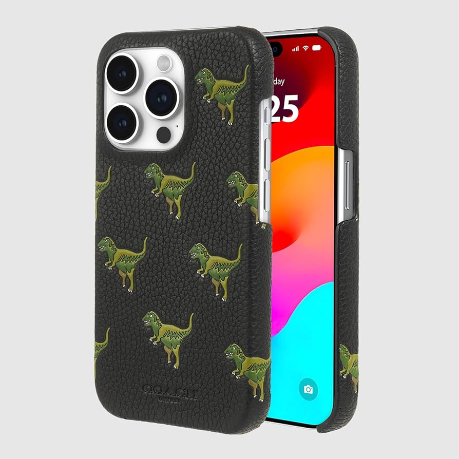 Amazon.co.jp: [Coach] iPhone 15 Pro ケース Leather Slim Wrap Case