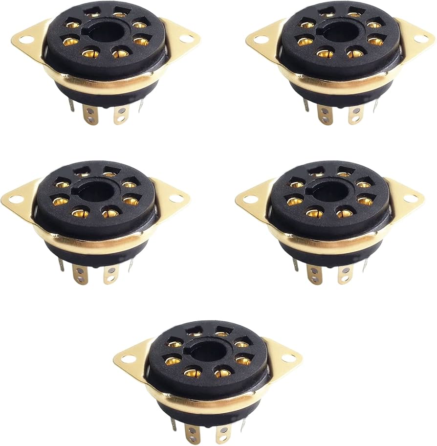 Amazon | 5 個 8 ピン真空管ソケット 6P3P 6P6P 6n8p 6n9p 5Z3P 5Z2P