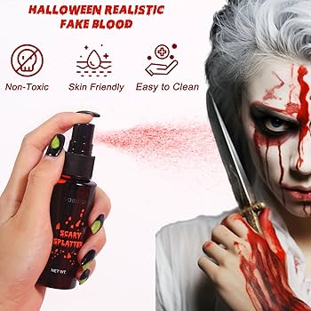 Amazon.com : BOBISUKA Halloween Fake Blood Set - Fake Blood Spray