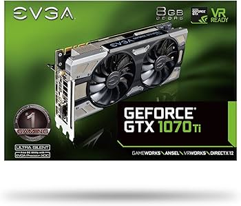 Amazon.com: EVGA GeForce GTX 1070 Ti FTW ULTRA SILENT GAMING, 8GB