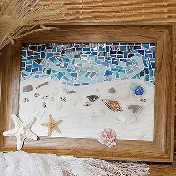 Amazon.co.jp: 大人用シー グラス アート キット、フレーム付きシー