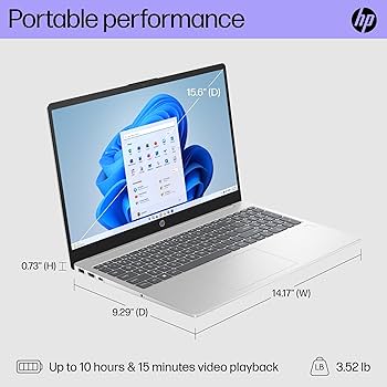 Amazon.com: HP Business 15 Laptop, 15.6 inch FHD Display, Intel