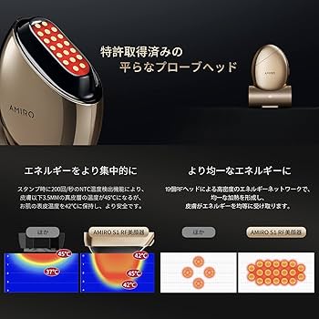 Amazon.co.jp: AMIRO 最新スタンプ式RF美顔器 EMS 美容器 肌引き締め
