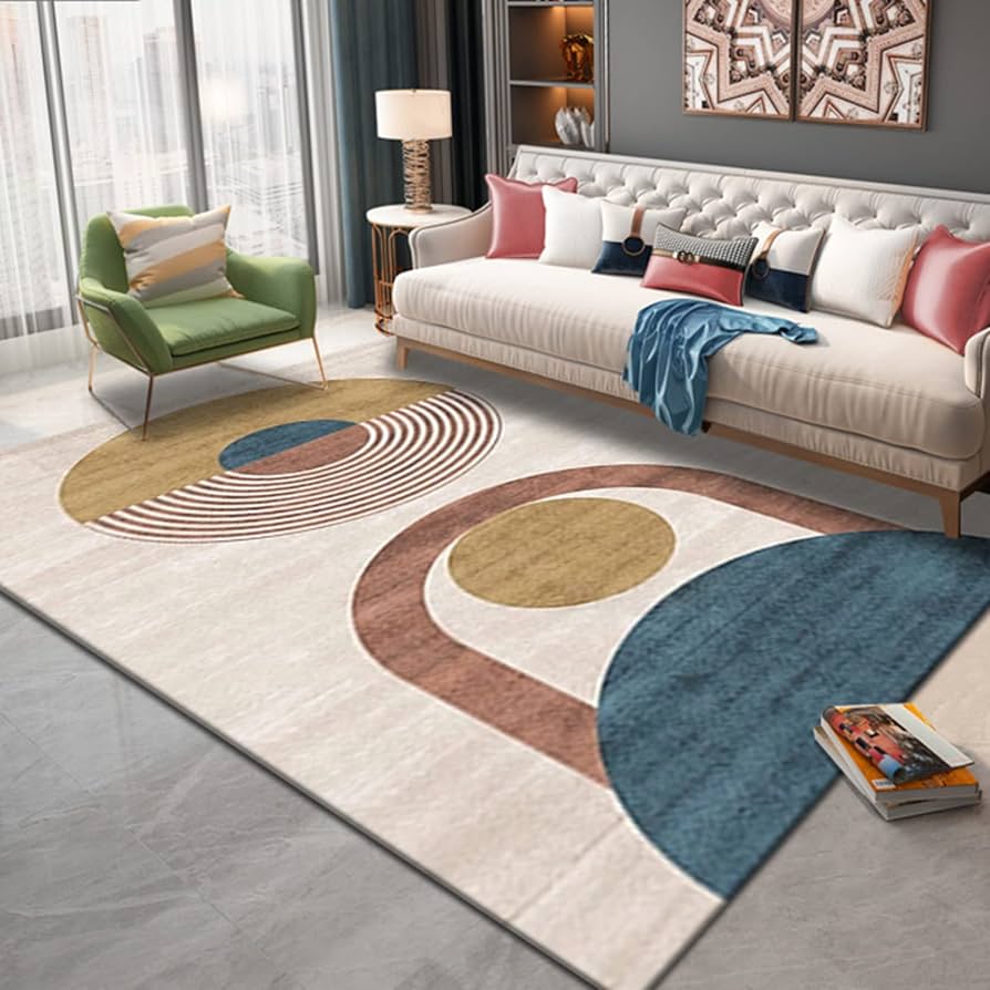 Amazon｜ラグ ラグマット モザイク柄 カーペット ミッドセンチュリー