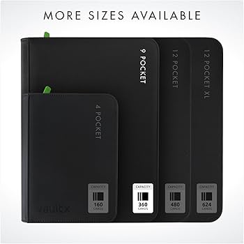 Amazon.com: Vault X 9 Pocket Trading Card Zip Binder, 360 Cards