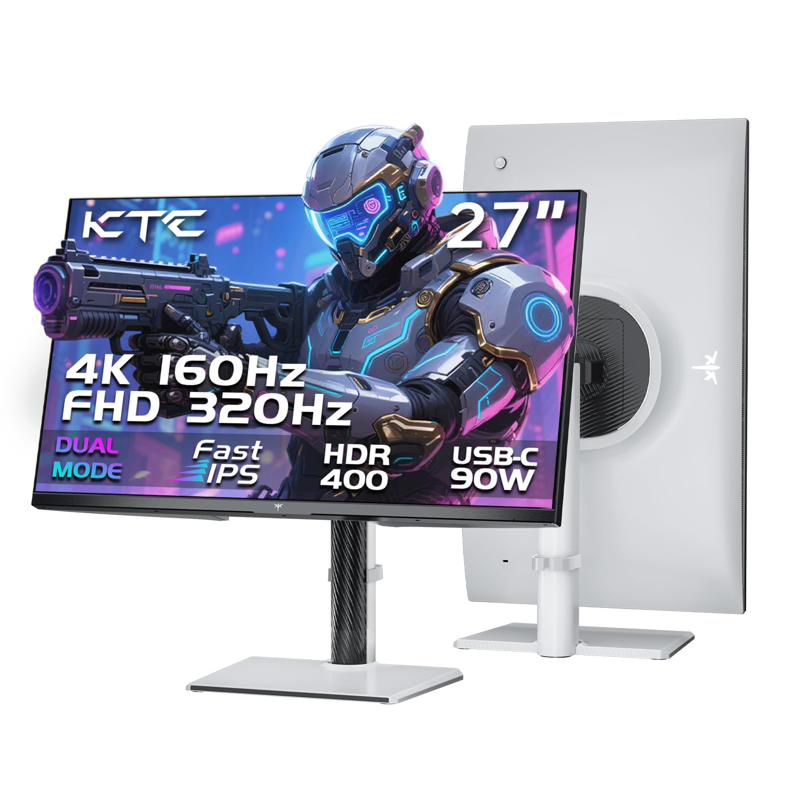 Amazon.com: KTC 27 Inch 4K Gaming Monitor, Dual Mode UHD 160Hz
