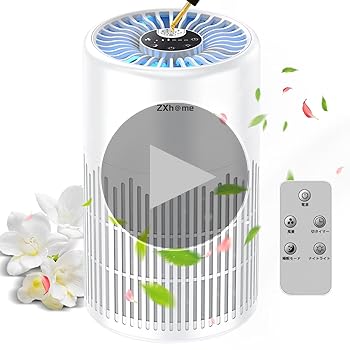 Amazon.co.jp: ZXhome 空気清浄機 「360°全方向吸収＆リモコン付属