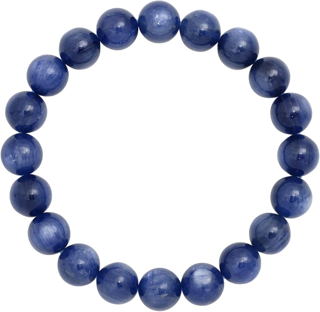 Amazon | [新宿銀の蔵] 10mm玉 カイヤナイト ブレスレット 長さ約19cm