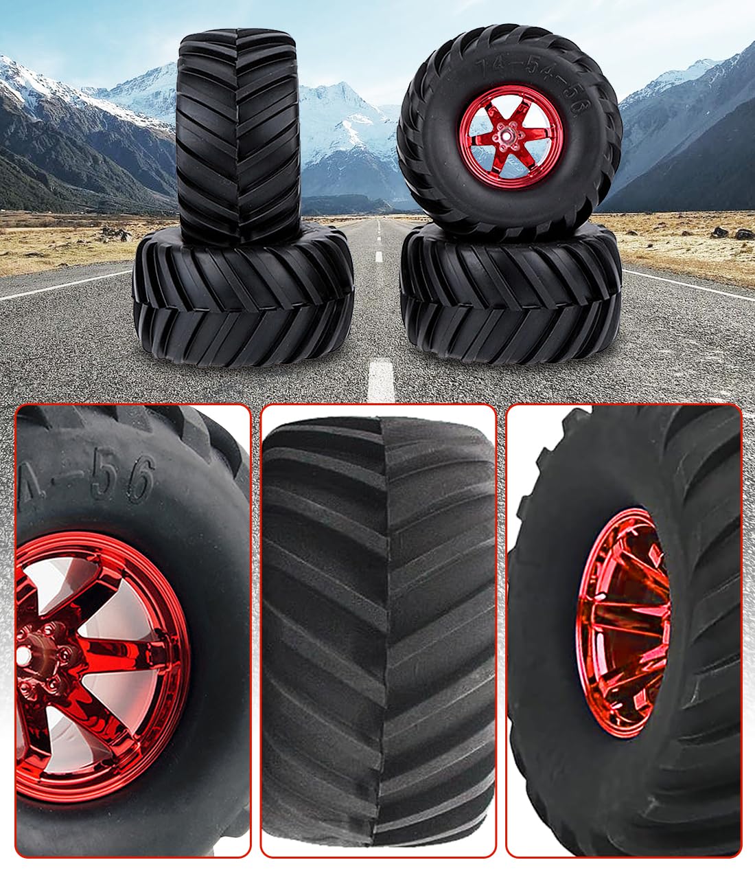 Amazon | GHDVOP 4本 1/10 RCカー ラジコン タイヤ4個セット オフ