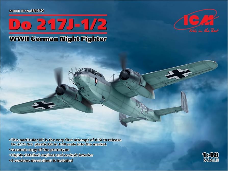 Amazon | アイシーエム ICM 1/48 ドイツ空軍 ドルニエ Do217J-1/2 夜間